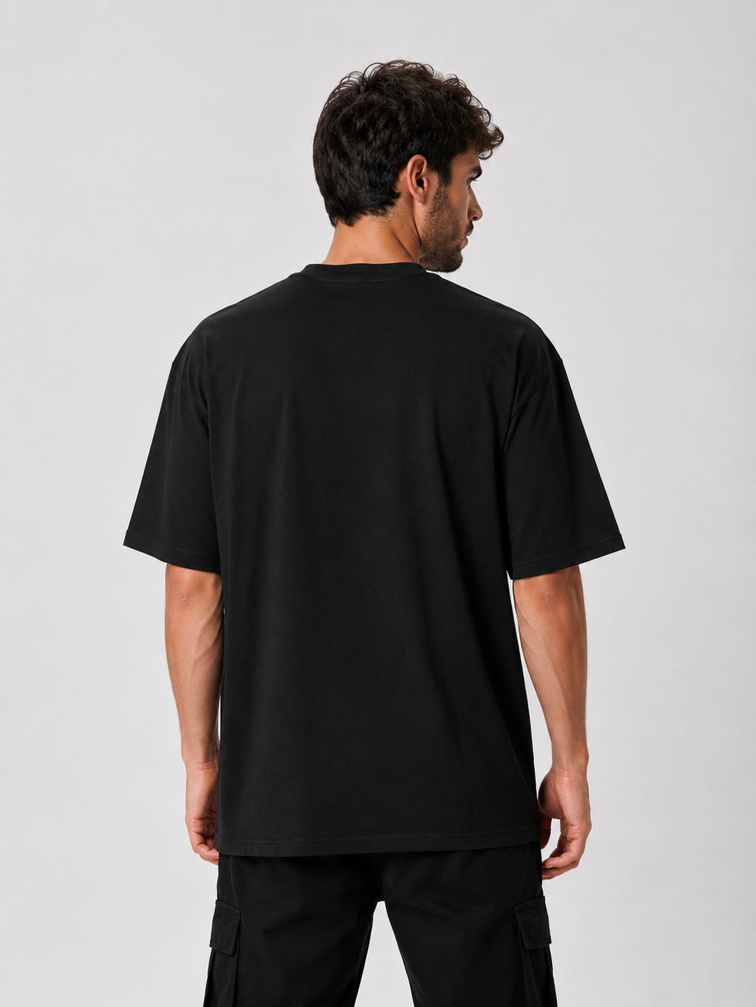 Naruto vs Sasuke Oversized Black T-Shirt