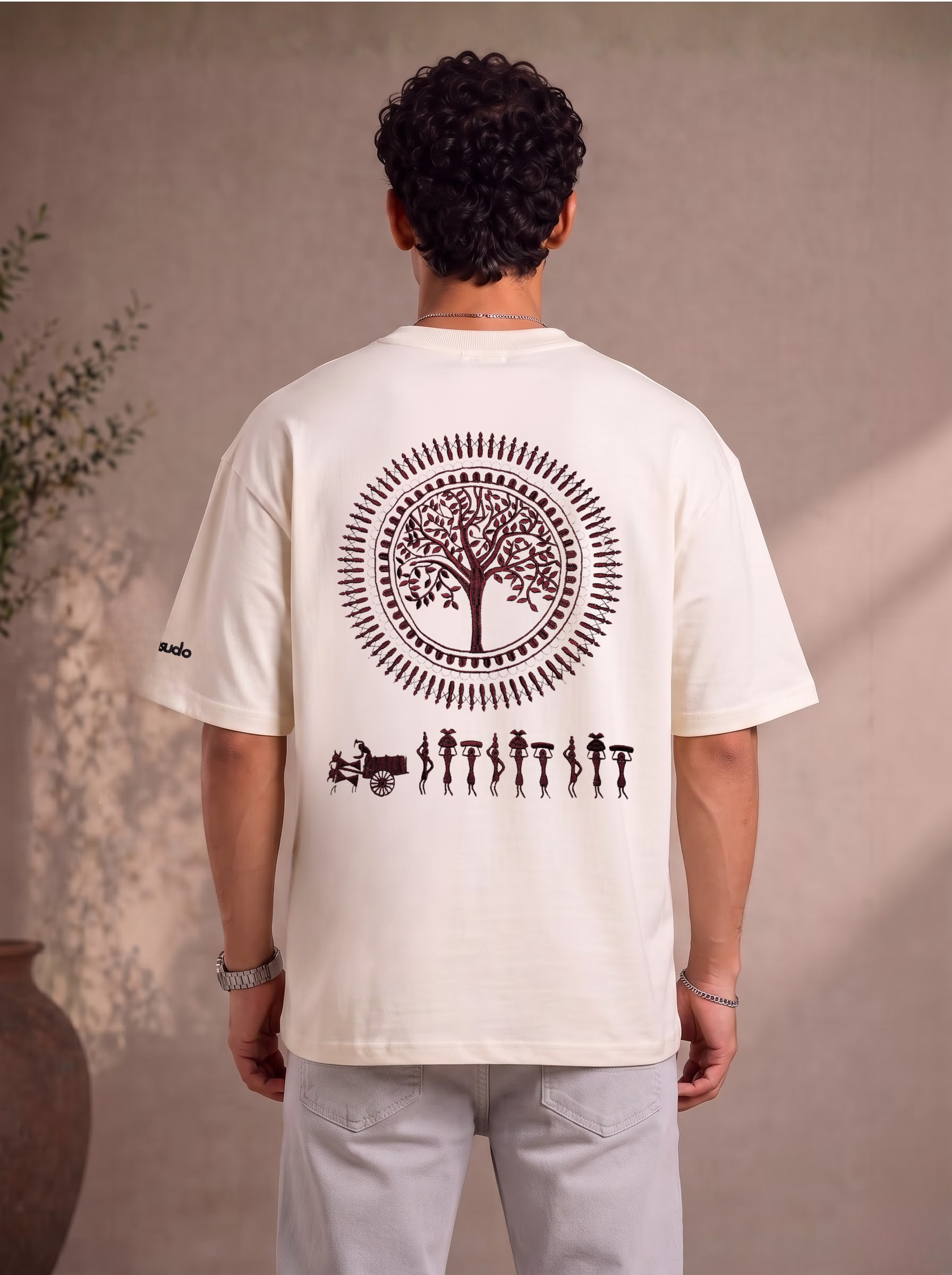 Mandala Art Premium Embroidery T-Shirt