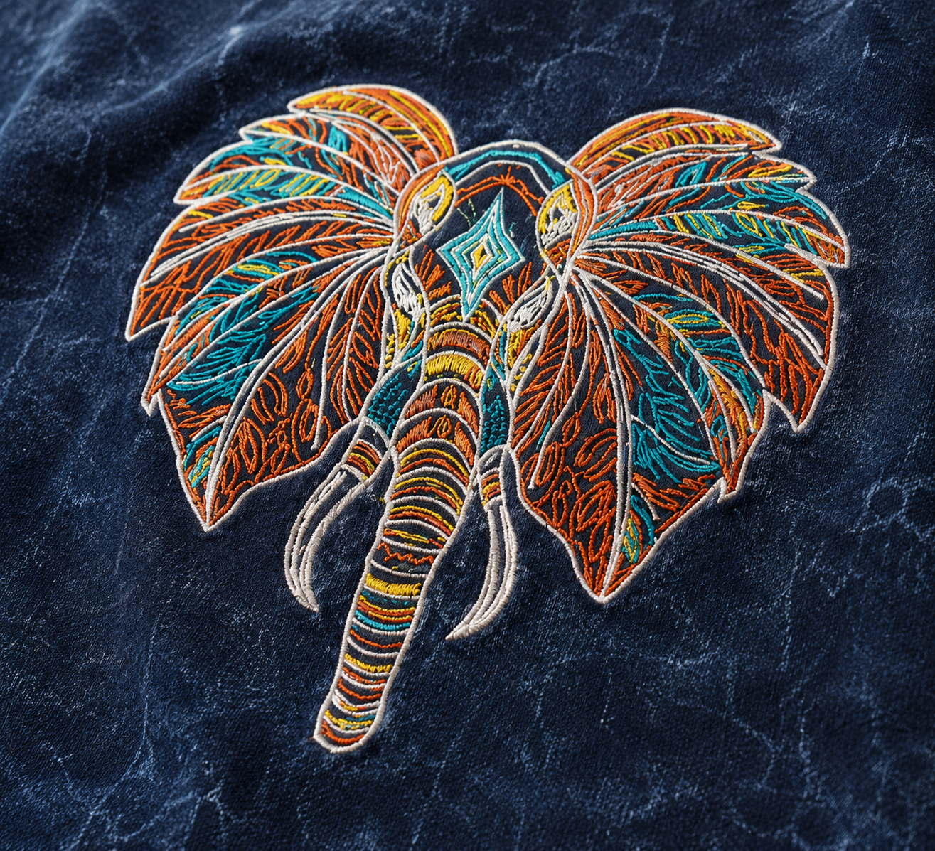 Elephant Oversized Acid Wash T-Shirt
