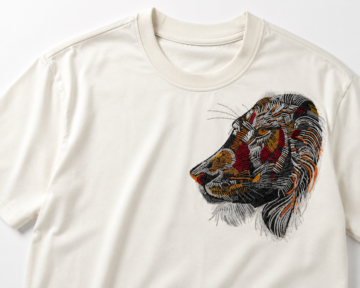 Lion Spirit Oversized Off-White T-Shirt