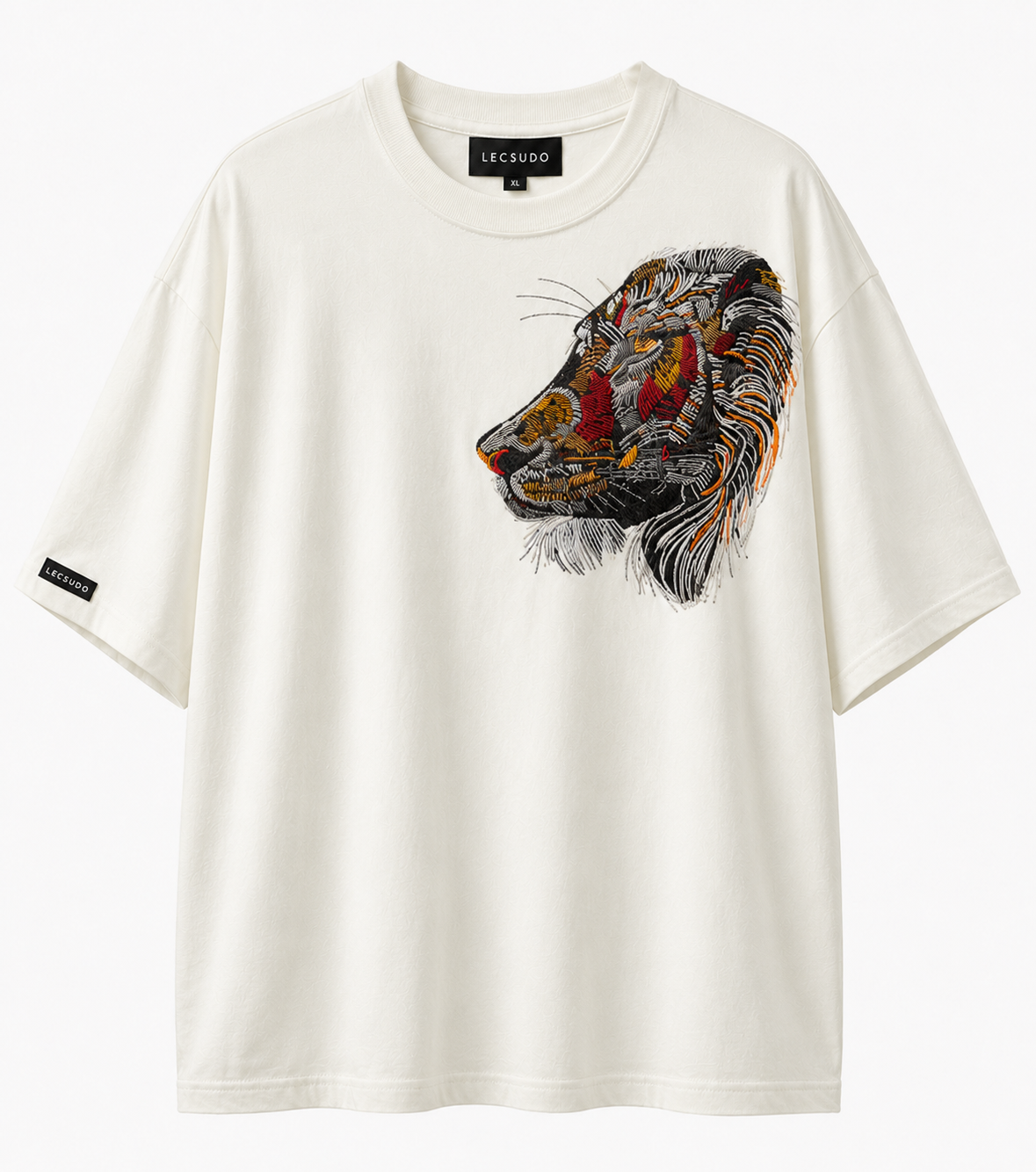 Lion Spirit Oversized Off-White T-Shirt