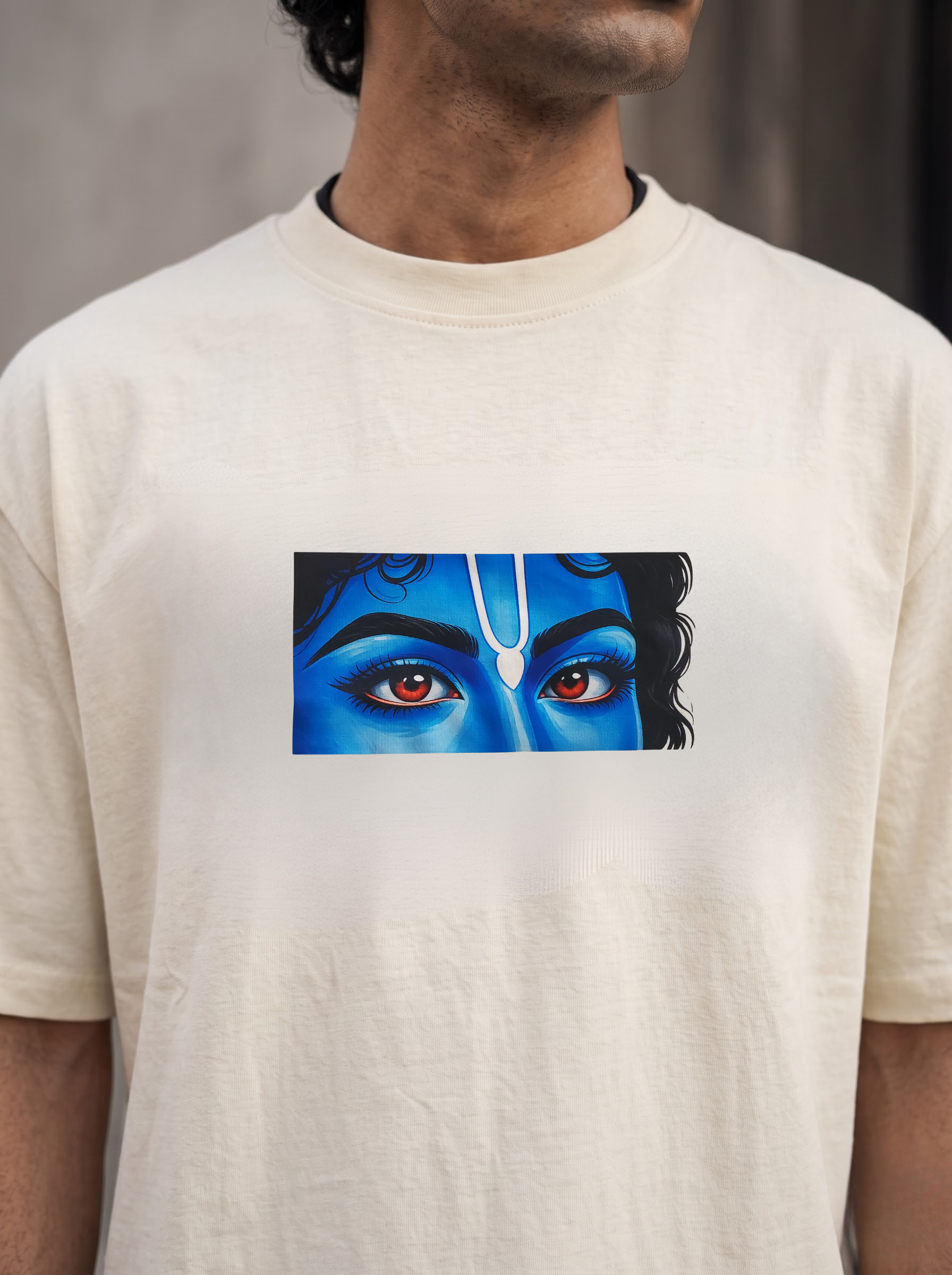 Radhe Krishna Couple Combo Premium Oversized T-Shirt