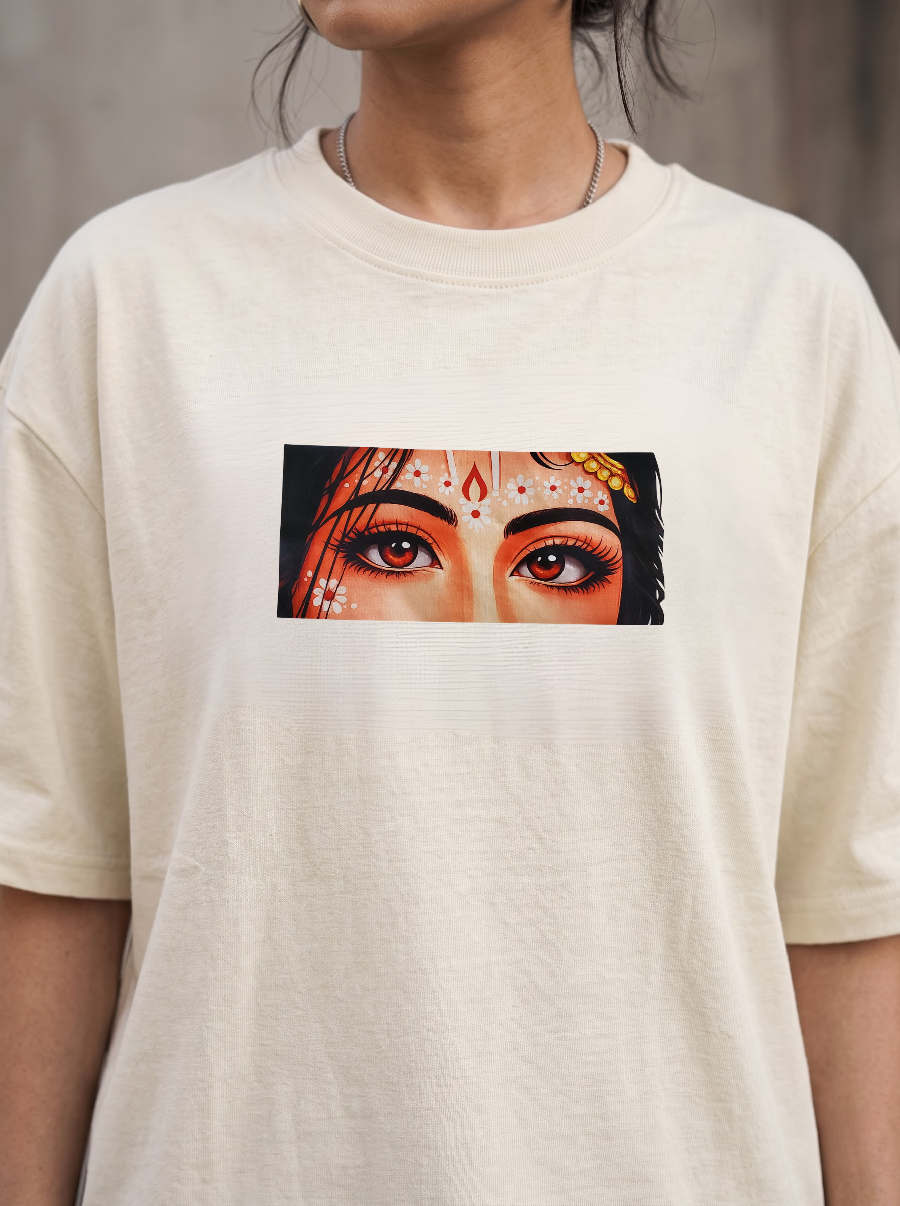 Radhe Krishna Couple Combo Premium Oversized T-Shirt