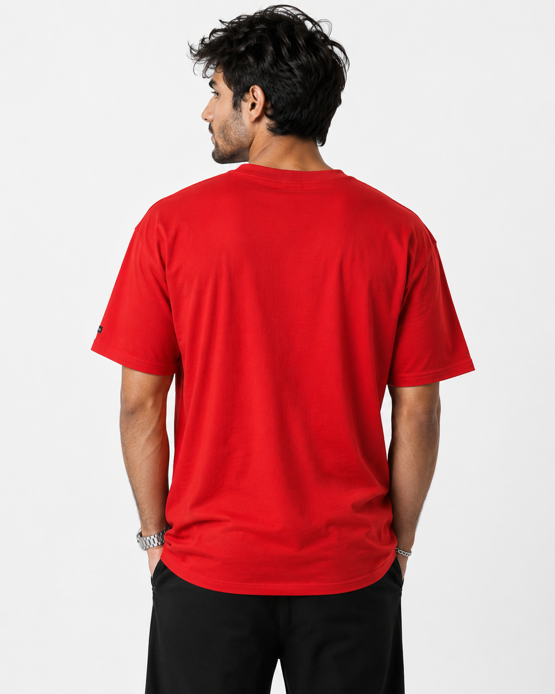 LECSUDO Signature Oversized Red T-Shirt