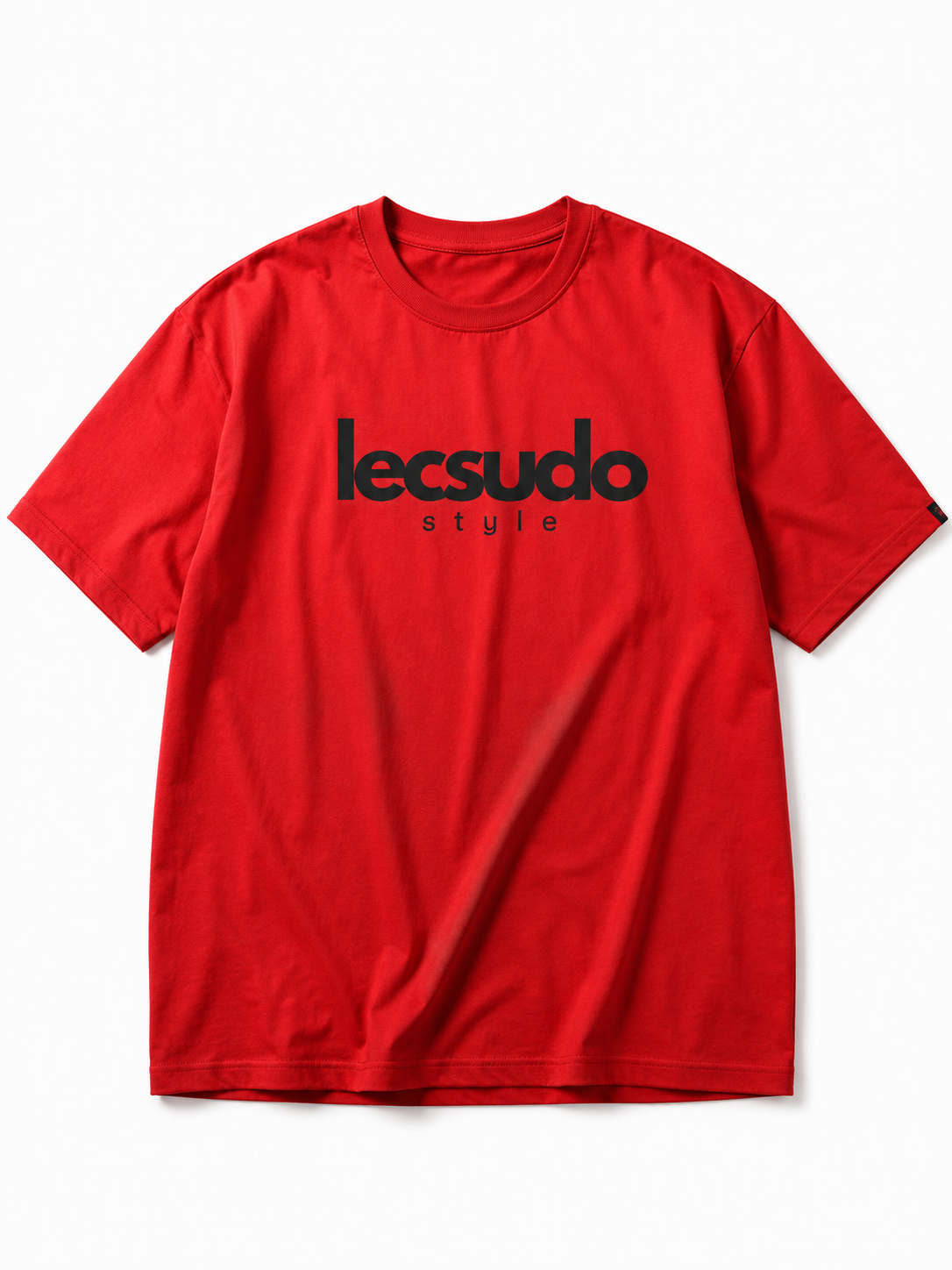 LECSUDO Signature Oversized Red T-Shirt