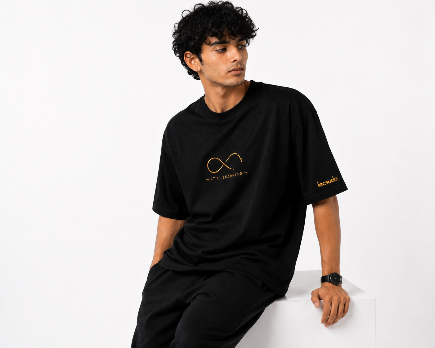 Infinity – Still Becoming Embroidered Oversized T-Shirt