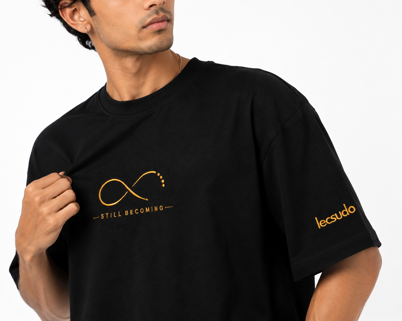 Infinity – Still Becoming Embroidered Oversized T-Shirt