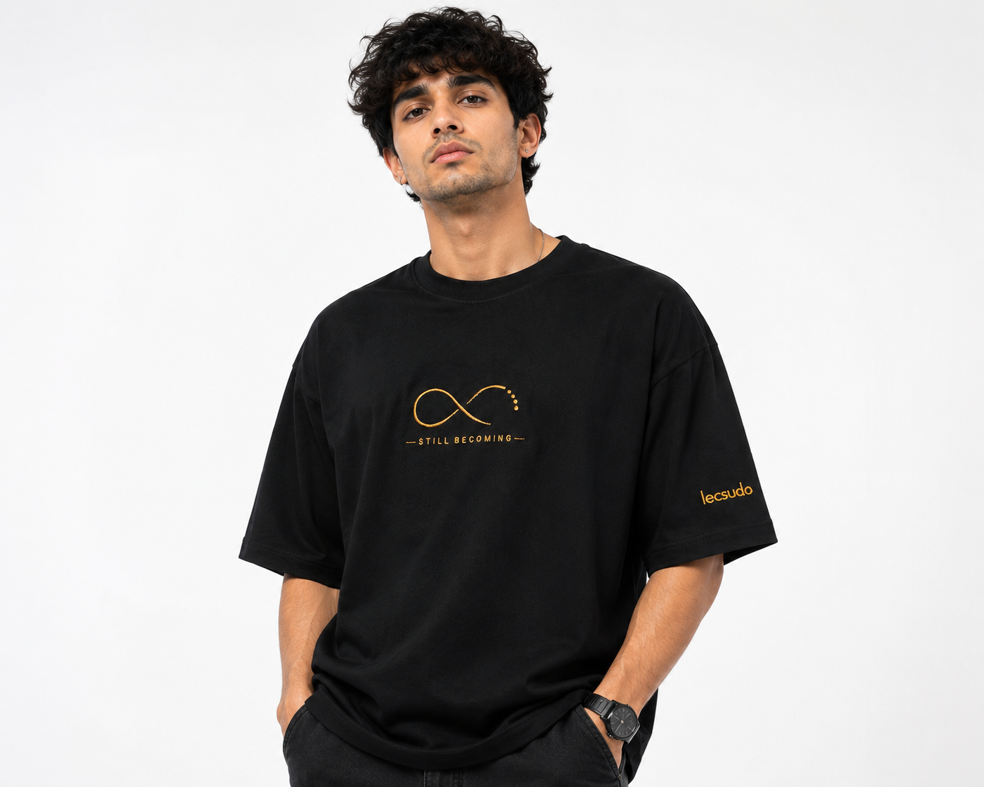 Infinity – Still Becoming Embroidered Oversized T-Shirt
