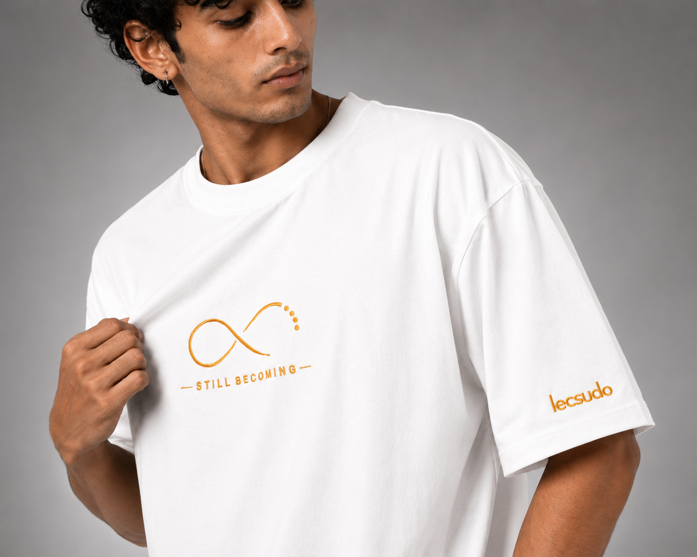 Infinity – Still Becoming Embroidered Oversized T-Shirt