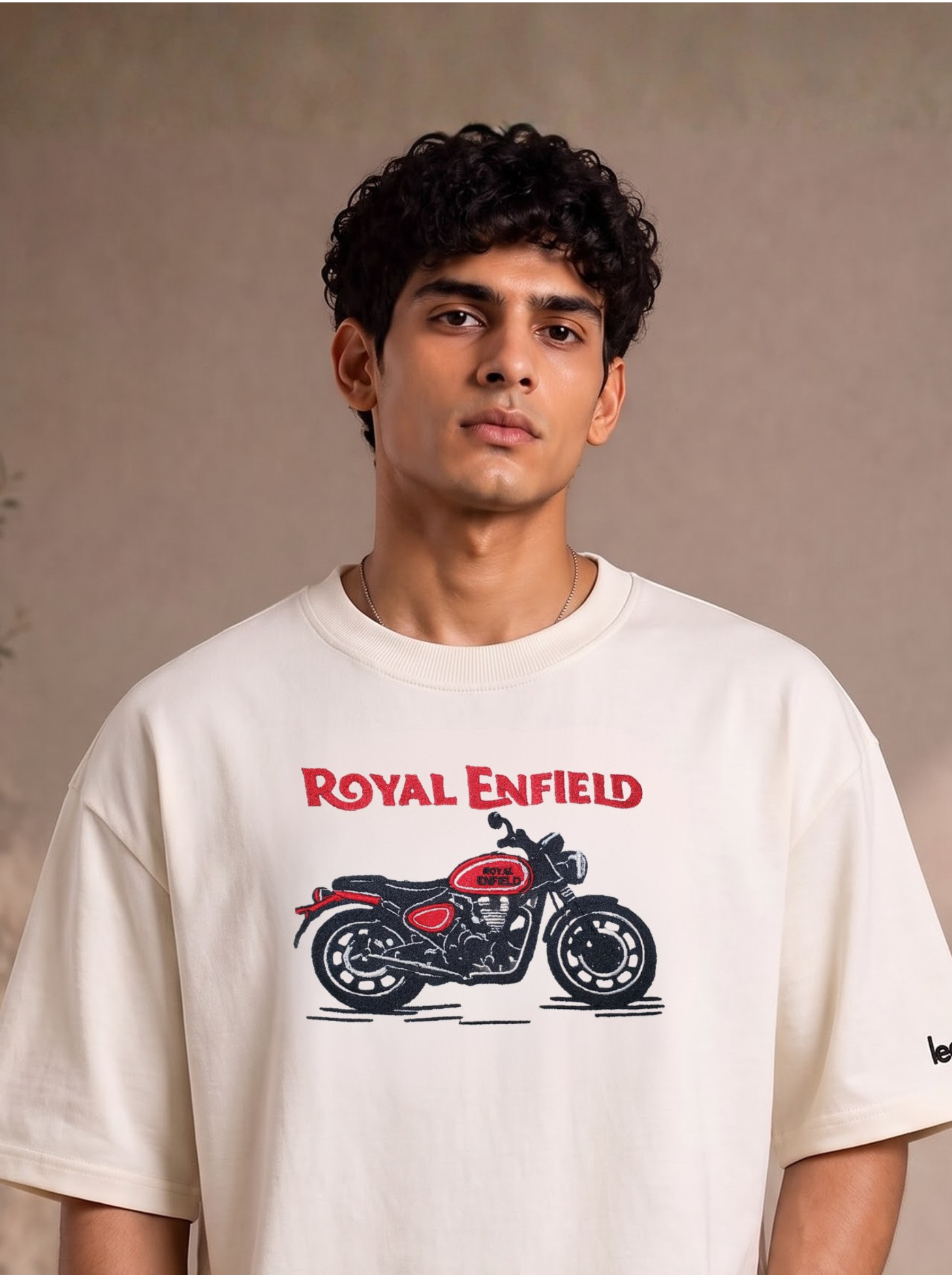 Royal Enfield Bullet Edition Premium Embroidered Oversized T-Shirt