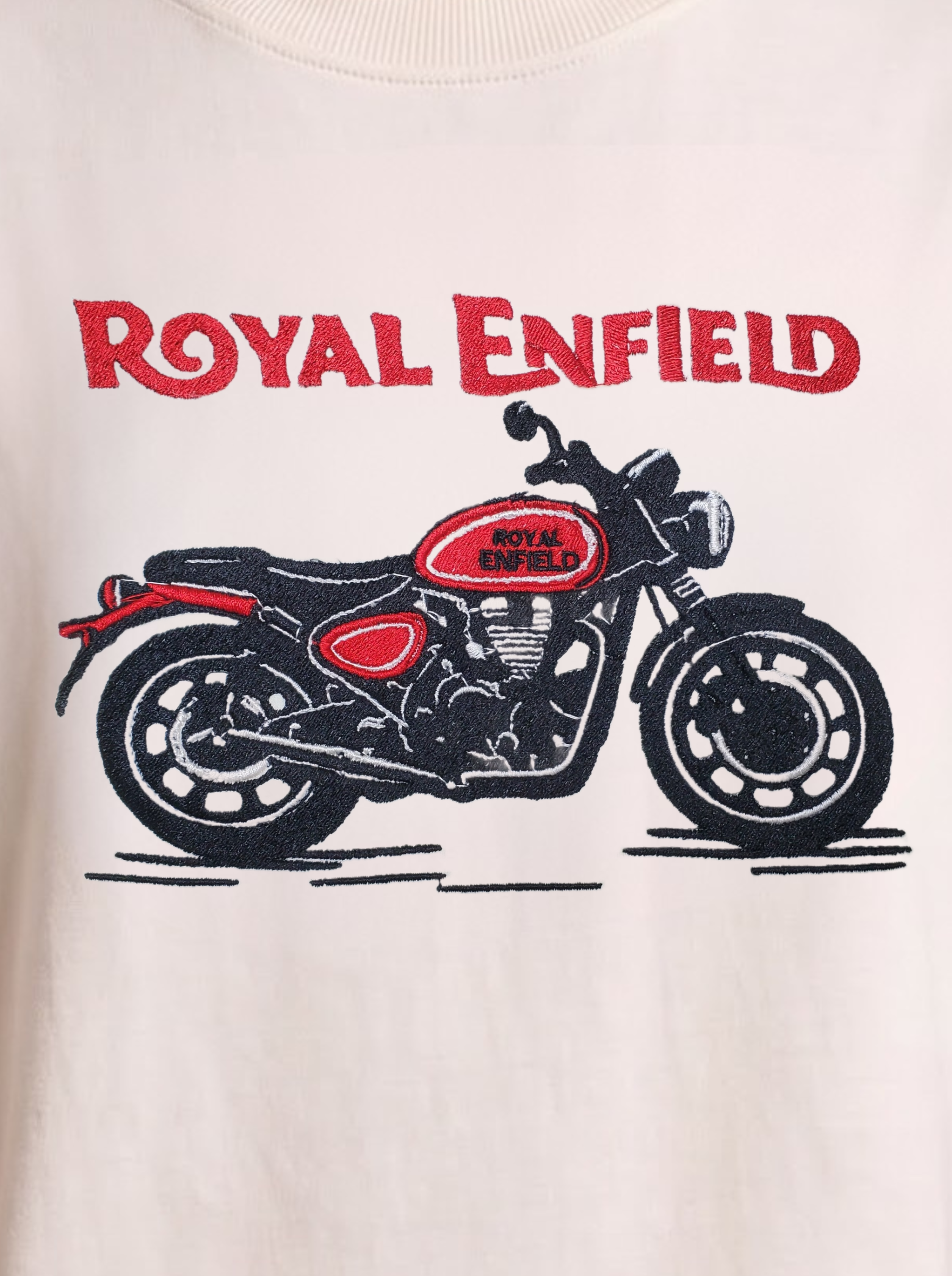 Royal Enfield Bullet Edition Premium Embroidered Oversized T-Shirt